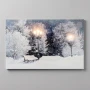 Obraz LED 58x38 cm ławki w zimowym parku KAEMINGK 485486-2