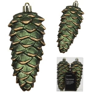 Szyszki choinkowe 11,5 cm zielone mat 2 szt. KAEMINGK 028504-2