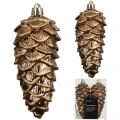 Szyszki choinkowe 11,5 cm brązowe połysk 2 szt. KAEMINGK 028505-1