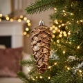 Szyszki choinkowe 11,5 cm brązowe połysk 2 szt. KAEMINGK 028505-1