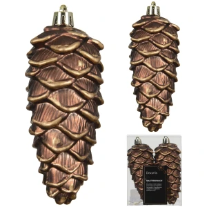 Szyszki choinkowe 11,5 cm brązowe mat 2 szt. KAEMINGK 028505-2