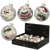 Bombki choinkowe szklane 8 cm ze zwierzętami 12 szt. KAEMINGK 071560KPL