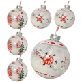 Bombki szklane przezroczyste 8 cm 6 szt. KAEMINGK 07175