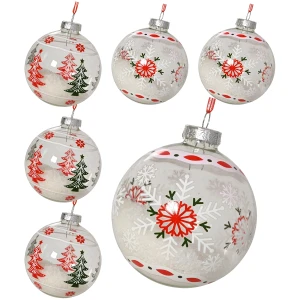 Bombki szklane przezroczyste 8 cm 6 szt. KAEMINGK 071750