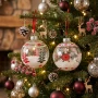Bombki szklane przezroczyste 8 cm 6 szt. KAEMINGK 07175