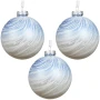 Bombki szklane 8 cm oszronione jasnoniebieskie 3 szt. KAEMINGK 071769-2