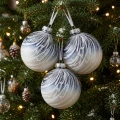 Bombki szklane 8 cm oszronione ciemnoniebieskie 3 szt. KAEMINGK 071769-1