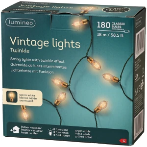 Lampki choinkowe VINTAGE 180 LED 17,9 m ciepłe białe KAEMINGK 489983