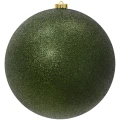 Zielona bombka choinkowa 14 cm z brokatem KAEMINGK 023998