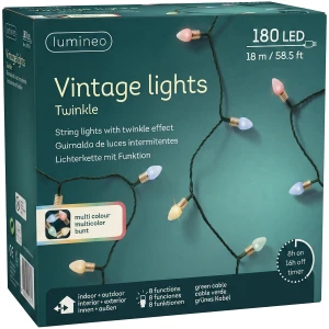 Lampki choinkowe świąteczne LED 180 17,9 m multikolor IP44 489985