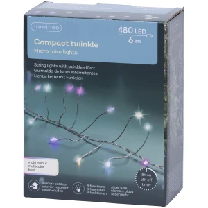 Lampki choinkowe micro 480 LED 6 m wielokolorowe IP44 KAEMINGK 496749