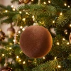 Bombka choinkowa welurowa brązowa espresso 14 cm KAEMINGK 026424