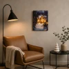 Obraz świąteczny LED 28x38 cm zimowy domek ciepła biel 6 LED KAEMINGK 481344-1