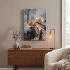 Obraz świąteczny LED 28x38 cm ośnieżony mostek 6 LED KAEMINGK 481344-2