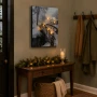 Obraz świąteczny LED 28x38 cm ośnieżony mostek 6 LED KAEMINGK 481344-2