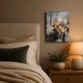 Obraz świąteczny LED 28x38 cm ośnieżony mostek 6 LED KAEMINGK 481344-2