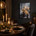Obraz świąteczny LED 28x38 cm ośnieżony mostek 6 LED KAEMINGK 481344-2