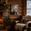 Obraz świąteczny LED 28x38 cm ośnieżony mostek 6 LED KAEMINGK 481344-2