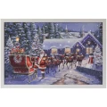 Obraz świąteczny LED 58x38 cm Mikołaj z saniami KAEMINGK 483614-1