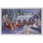 Obraz świąteczny LED 58x38 cm Mikołaj z saniami KAEMINGK 483614-1