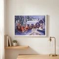 Obraz świąteczny LED 58x38 cm Mikołaj z saniami KAEMINGK 483614-1