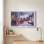 Obraz świąteczny LED 58x38 cm Mikołaj z saniami KAEMINGK 483614-1