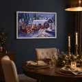 Obraz świąteczny LED 58x38 cm Mikołaj z saniami KAEMINGK 483614-1