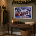 Obraz świąteczny LED 58x38 cm Mikołaj z saniami KAEMINGK 483614-1