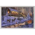 Obraz świąteczny LED 58x38 cm renifery zimą KAEMINGK 483614-2