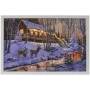 Obraz świąteczny LED 58x38 cm renifery zimą KAEMINGK 483614-2