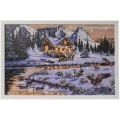 Obraz świąteczny LED 58x38 cm dzikie gęsi nad rzeką KAEMINGK 483614-3