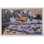 Obraz świąteczny LED 58x38 cm dzikie gęsi nad rzeką KAEMINGK 483614-3