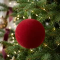 Bombki choinkowe welurowe bordowe 6 cm 12 szt. KAEMINGK 026407
