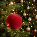 Bombki choinkowe welurowe bordowe 6 cm 12 szt. KAEMINGK 026407
