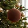 Bombki welurowe brązowe D-6cm kpl. 12 szt. KAEMINGK 026409