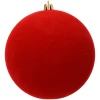 Bombki choinkowe czerwone welurowe 8 cm 9 szt. KAEMINGK 02641
