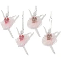 Zawieszki baletnice z brokatem 7,2 cm 4 szt. KAEMINGK 028272