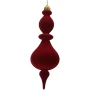 Bombka barokowa welurowa sopel bordowy 10x30 cm KAEMINGK 026377-2