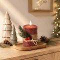 Świeca LED bordowa 13 cm efekt płomienia KAEMINGK 487518