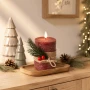 Świeca LED bordowa 13 cm efekt płomienia KAEMINGK 487518