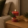 Świeca LED bordowa 13 cm efekt płomienia KAEMINGK 487518