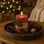 Świeca LED bordowa 13 cm efekt płomienia KAEMINGK 487518