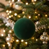 Bombki choinkowe welurowe ciemnozielone 6 cm 12 szt. w tubie