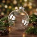 Bombki choinkowa szklana 15 cm transparentne KAEMINGK 100153
