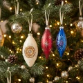 Bombki szklane sople reflektory ciepłe białe 8 cm 2szt KAEMINGK 071665