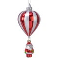Bombka balon z Mikołajem 15 cm czerwono-biała KAEMINGK 125655