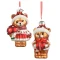 Misie szklane zawieszki choinkowe 9,3 cm 2 szt. KAEMINGK 123875KPL