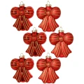 Bombki szklane kokardy 10 cm czerwone 6 szt. KAEMINGK 123964KPL