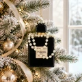 Szklana zawieszka perfumy 10,5 cm czarna z perłami KAEMINGK 123848-1