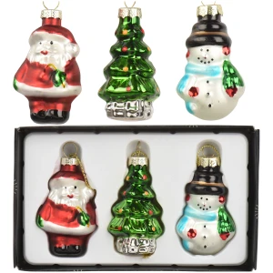 Zawieszki szklane figurki 6 cm 3 szt. KAEMINGK 124087-2